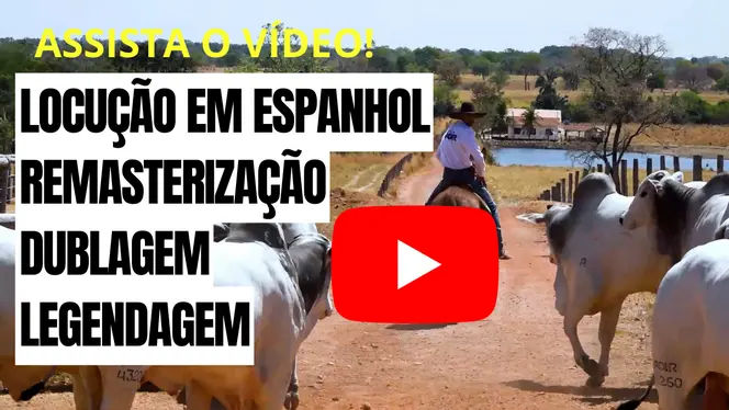 Exemplo de dublagem da narração original de vídeo em espanhol sincronizada.
