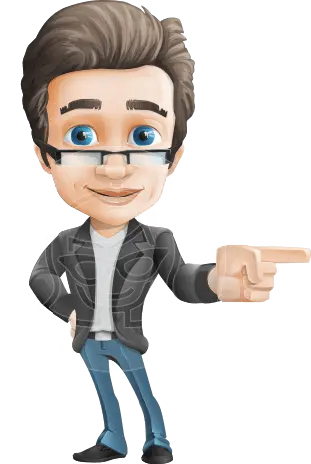 Nosso avatar apontando